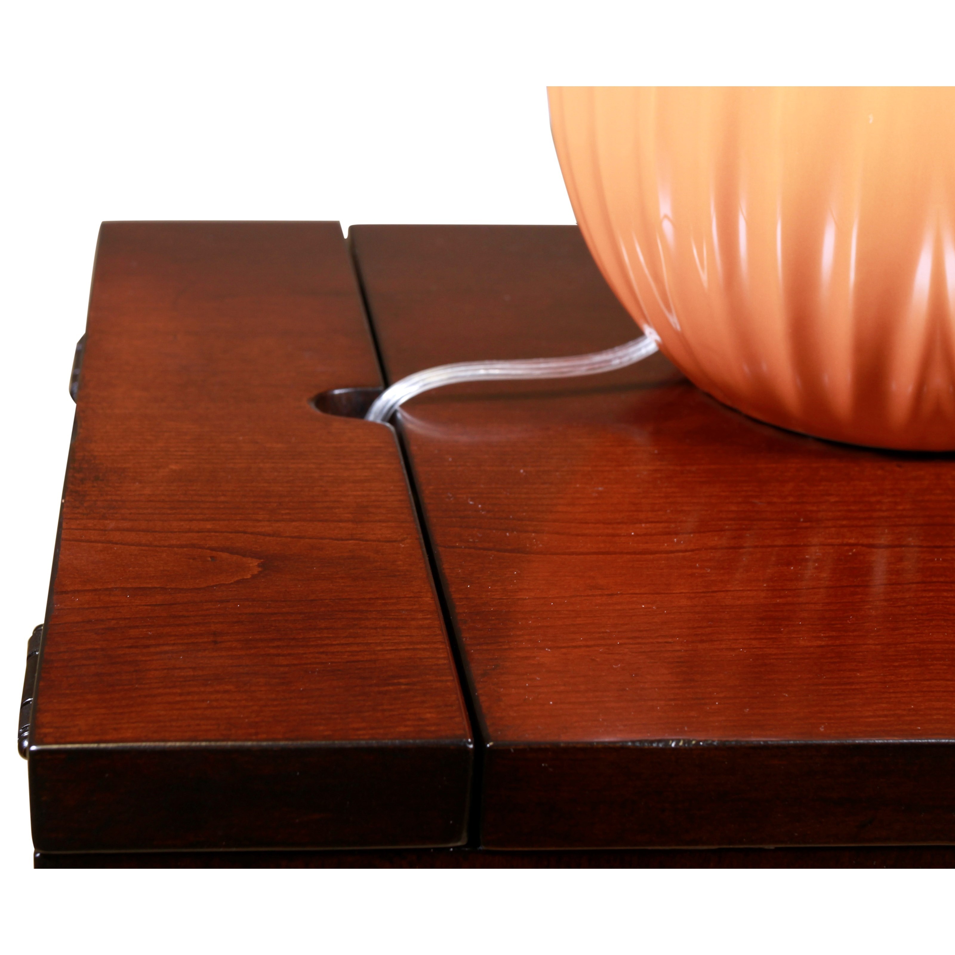 Hammary Chairsides 200026 Bowfront Chairside Table with USB Power Bar